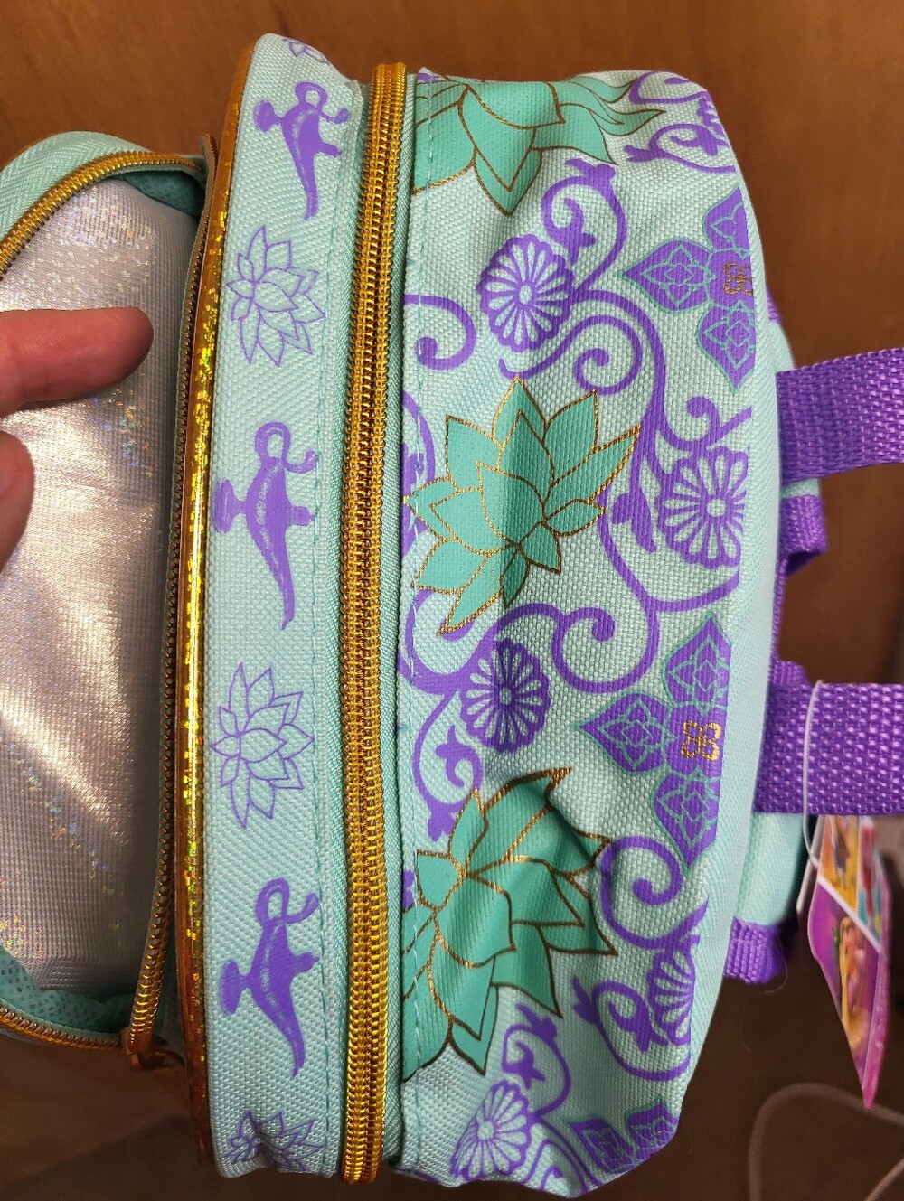Disney Princess Jasmine Backpack in Teal, Gold and Purple - Picture 8 of 14